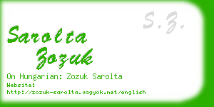 sarolta zozuk business card